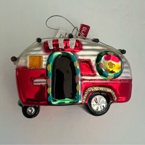 Glass Camper Christmas Ornament